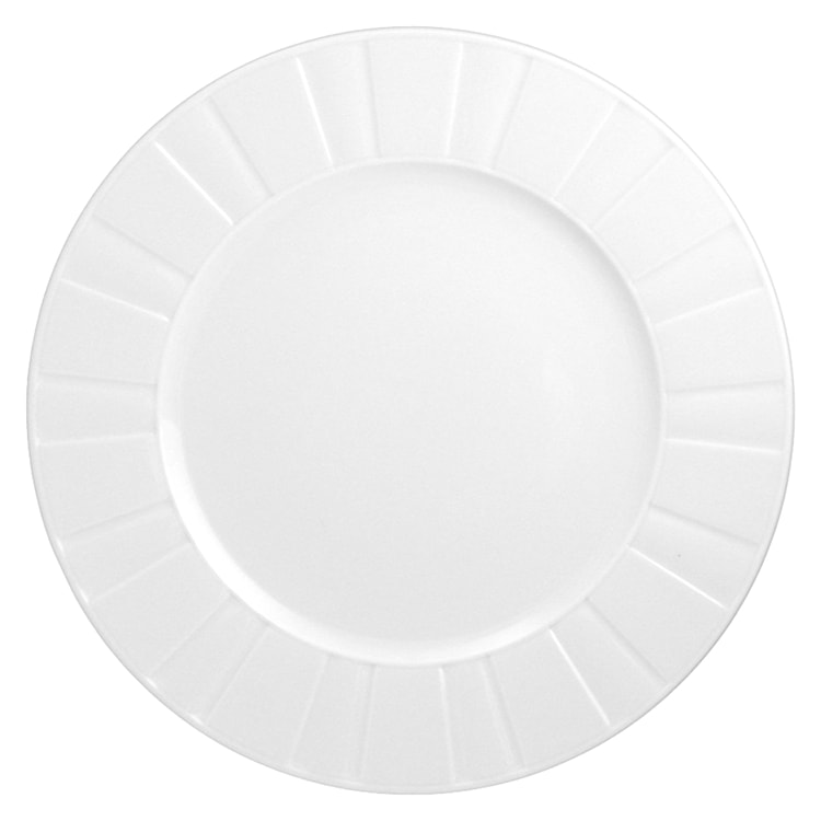 Zestaw talerzy porcelanowych dla 6 os. Oktawa biały  - zdjęcie 2