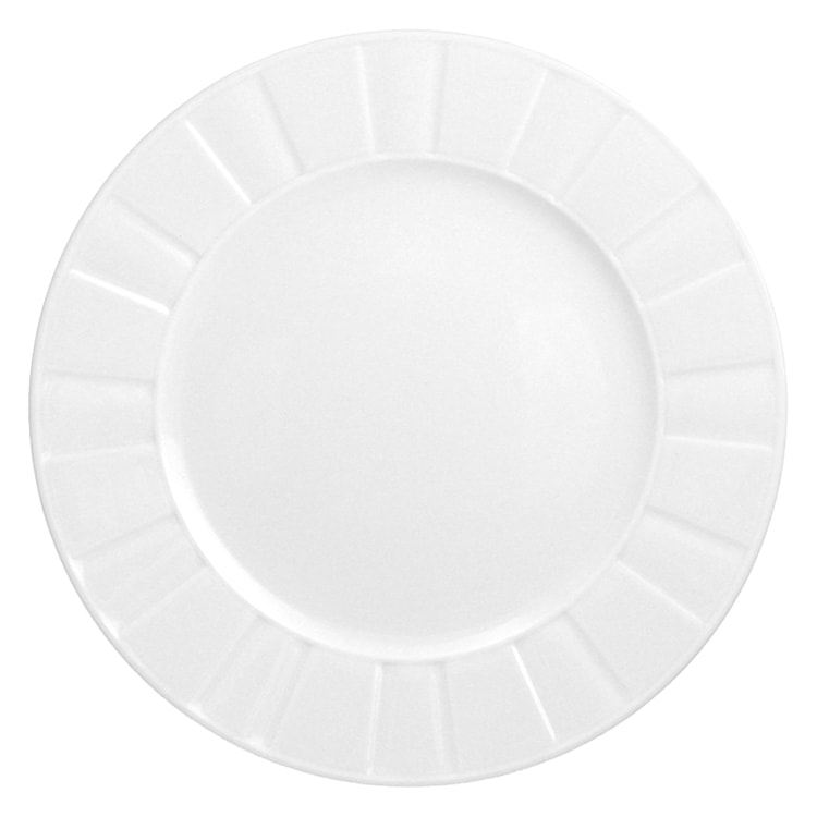 Zestaw talerzy porcelanowych dla 6 os. Oktawa biały  - zdjęcie 3