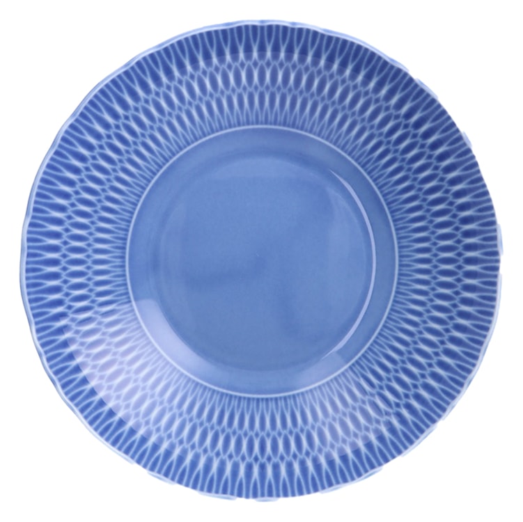 Zestaw talerzy porcelanowych dla 6 os. Sofia niebieski  - zdjęcie 3