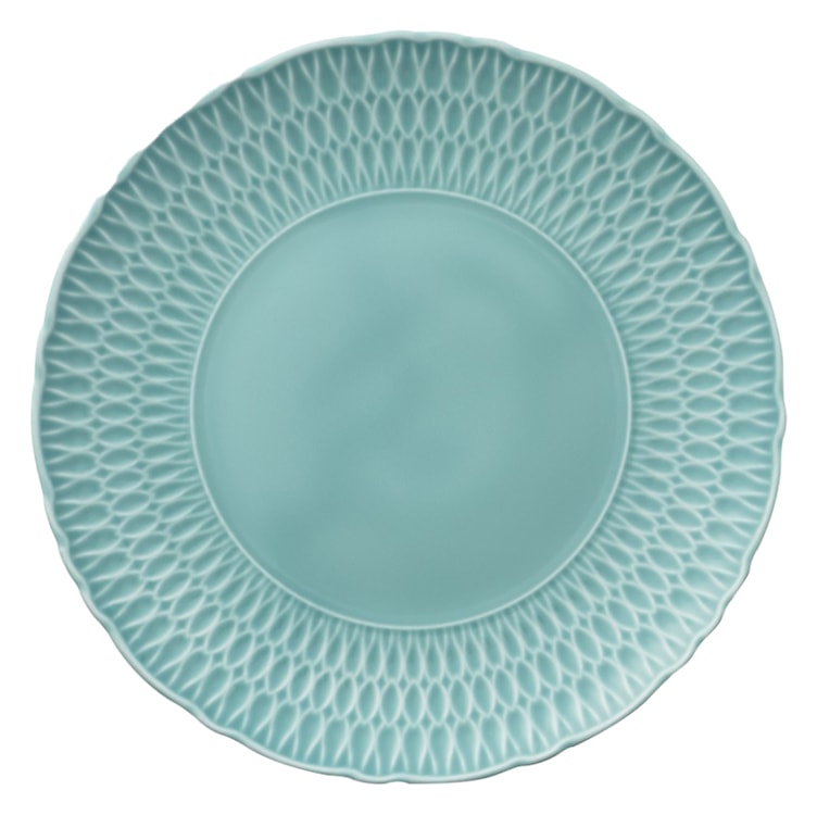 Zestaw talerzy porcelanowych dla 6 os. Sofia lazurowy  - zdjęcie 4