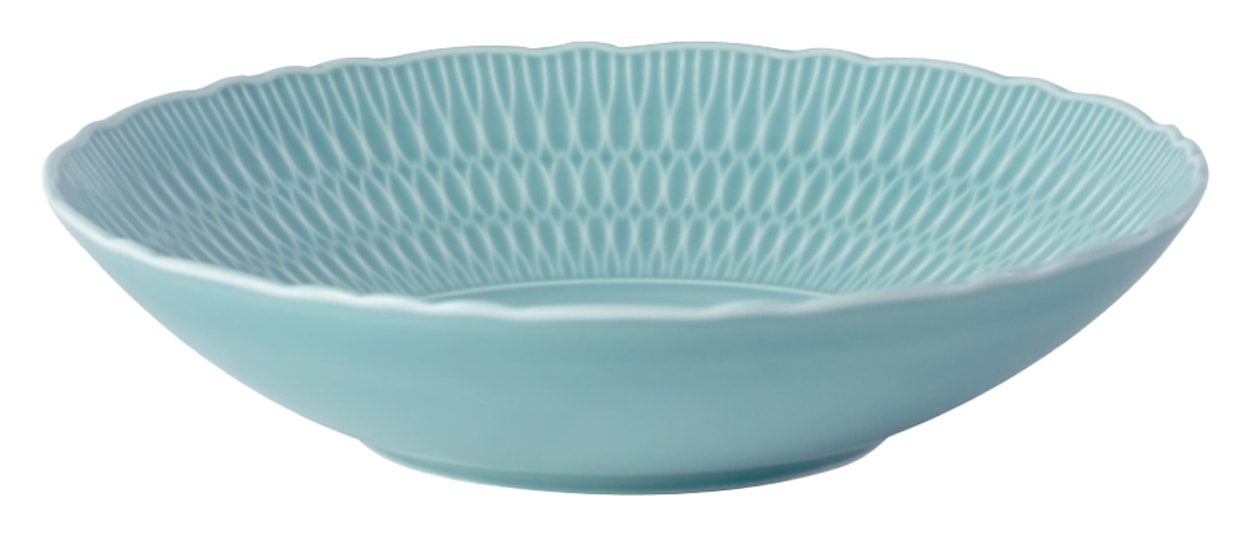 Zestaw talerzy porcelanowych dla 6 os. Sofia lazurowy  - zdjęcie 2