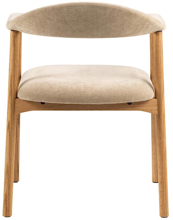 Krzesło tapicerowane Settlica szenil na dębowej podstawie cieliste  - zdjęcie 11