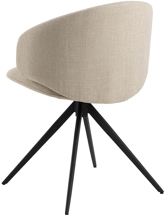 Krzesło tapicerowane obrotowe Agatelo na czarnej podstawie beżowy melanż  - zdjęcie 8