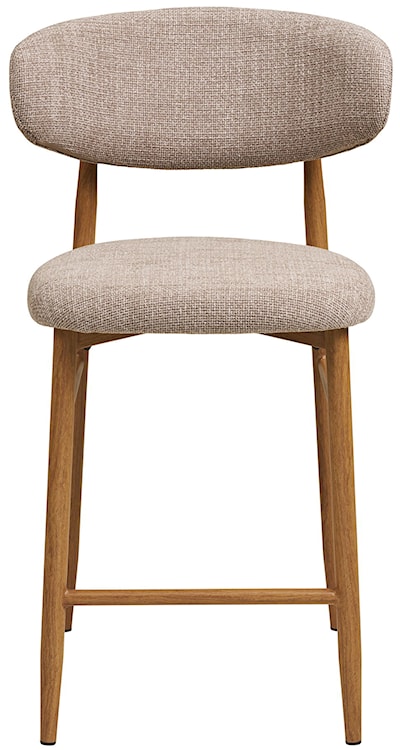 Hoker tapicerowany Levanto beżowy/dąb naturalny  - zdjęcie 3