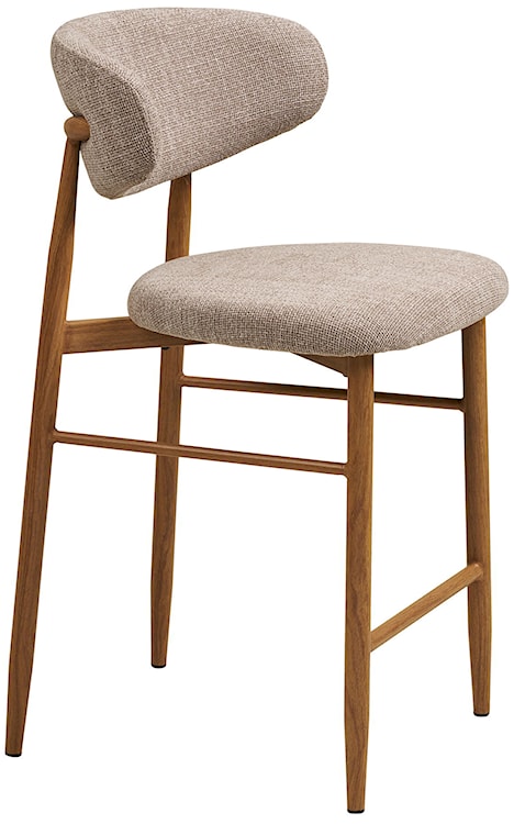 Hoker tapicerowany Levanto beżowy/dąb naturalny  - zdjęcie 4