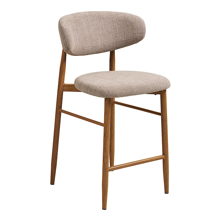 Hoker tapicerowany Levanto beżowy/dąb naturalny 