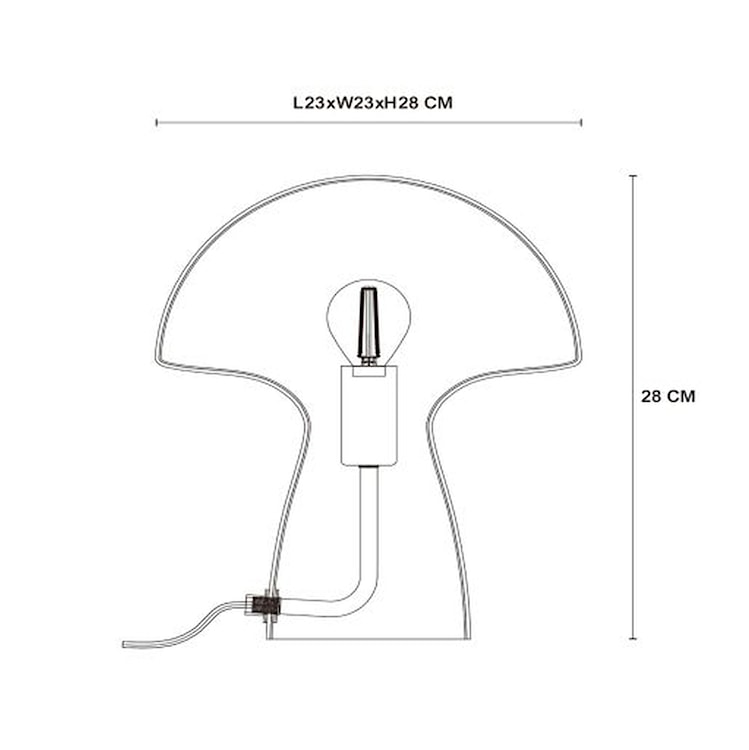 Lampa stołowa Fungo miodowa  - zdjęcie 5