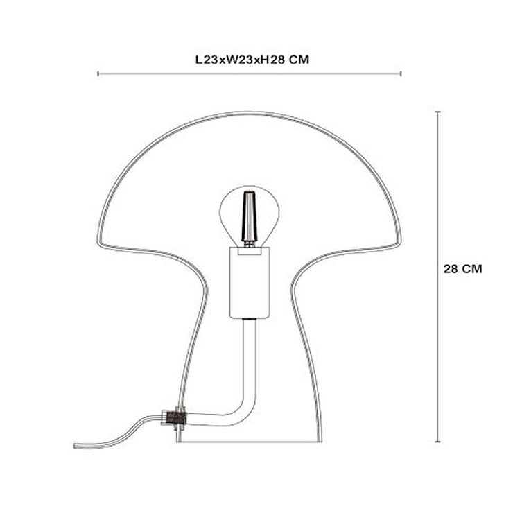 Lampa stołowa Fungo biała  - zdjęcie 5