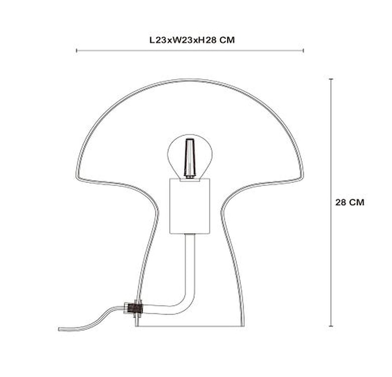 Lampa stołowa Fungo szara  - zdjęcie 4