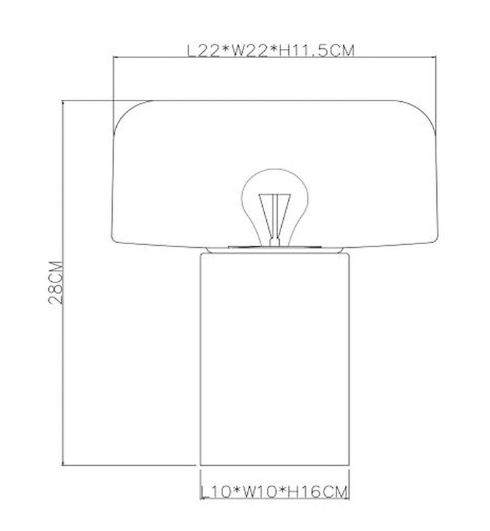 Lampa stołowa Kenan ciemnobrązowa podstawa  - zdjęcie 2