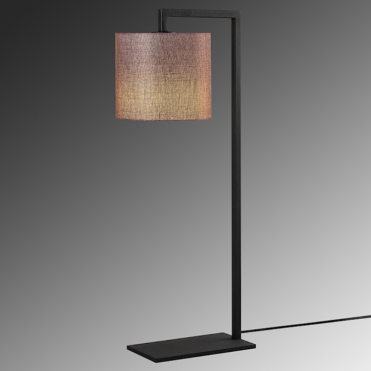 Lampa stołowa Gicanna klasyczna średnica 20 cm brązowa/czarna  - zdjęcie 5