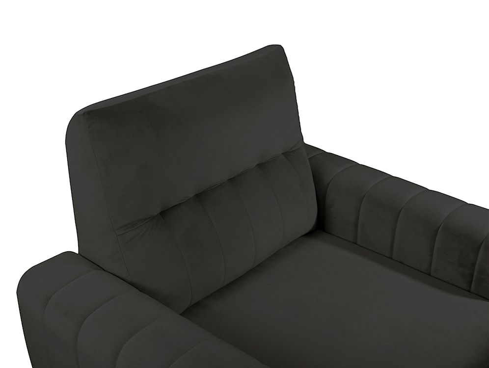 Fotel kubełkowy Laretta  grafitowy velvet  - zdjęcie 3