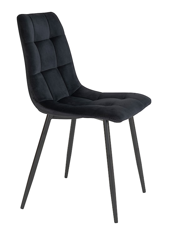 Krzesło tapicerowane Kirme czarny velvet  - zdjęcie 5