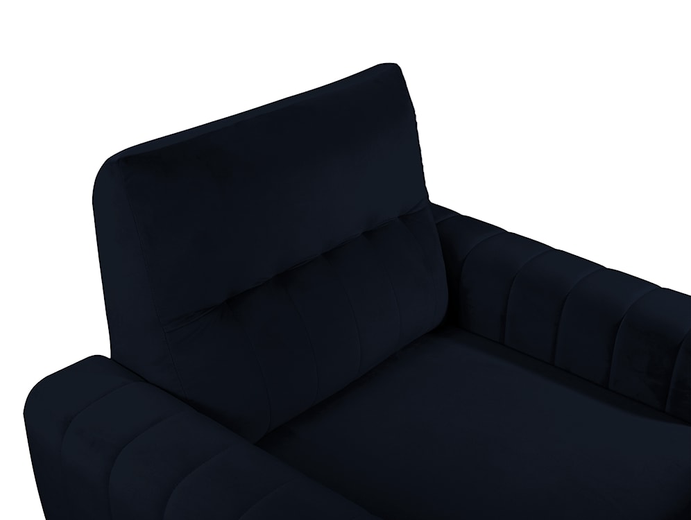 Fotel kubełkowy Laretta  granatowy velvet  - zdjęcie 3