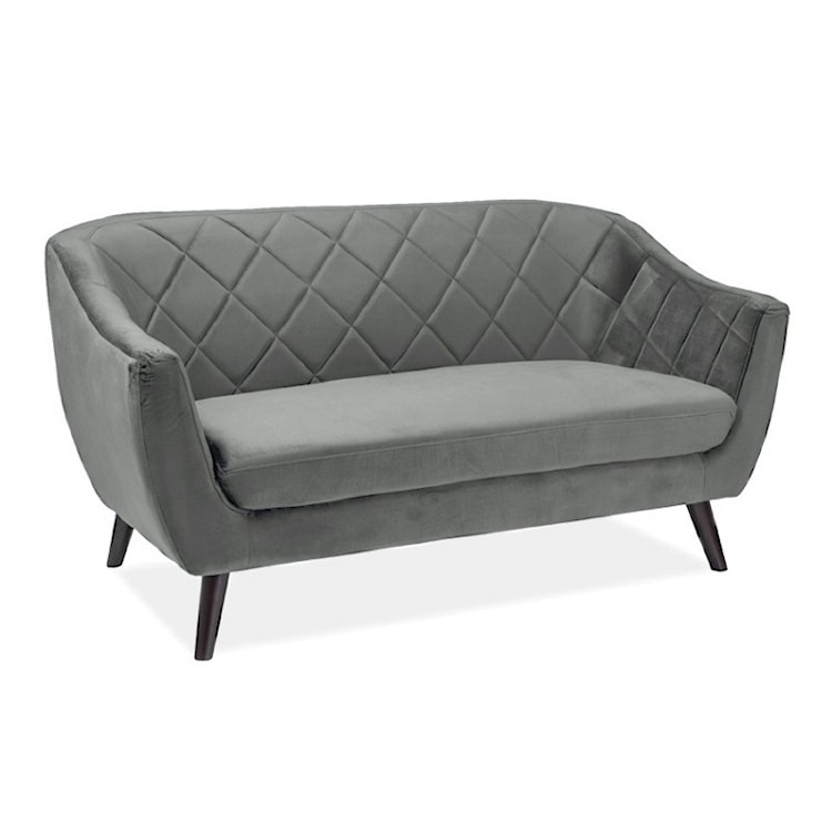 Sofa dwuosobowa Lemarik szary welur  - zdjęcie 2