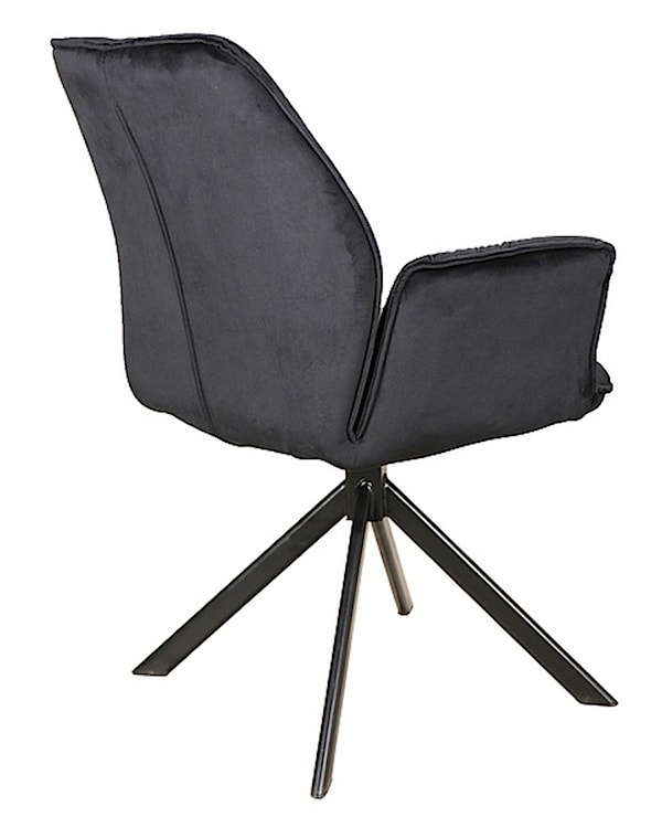 Krzesło tapicerowane Flasson z podłokietnikami czarny velvet  - zdjęcie 3