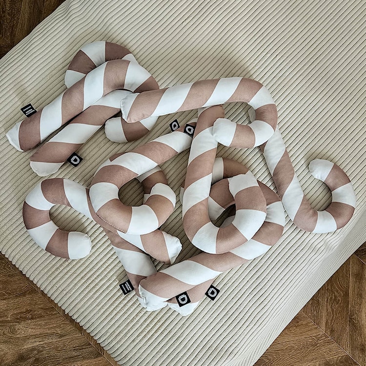 Poduszka XMAS 34 cm piaskowa laska cukrowa  - zdjęcie 3