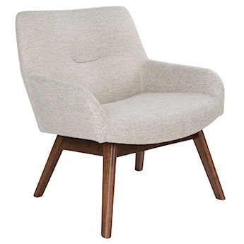 Fotel Oddmund beżowy na brązowych nogach