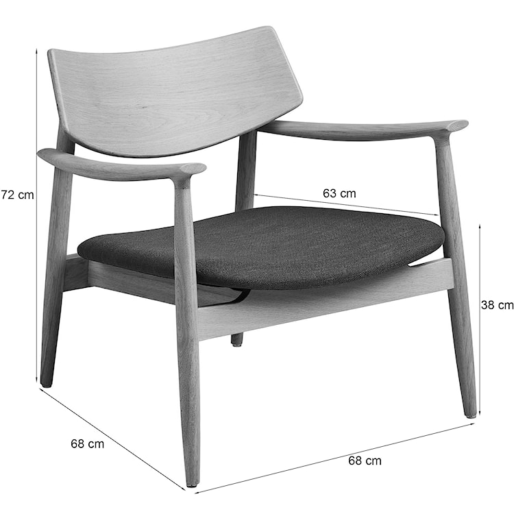 Fotel wypoczynkowy Clonds z podłokietnikami dąb naturalny/brązowy  - zdjęcie 8