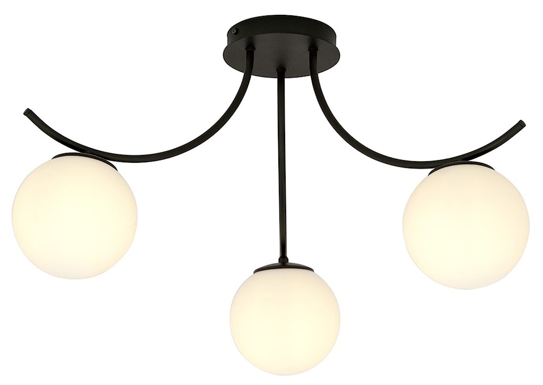 Lampa sufitowa Bassony czarna/biała x3  - zdjęcie 5