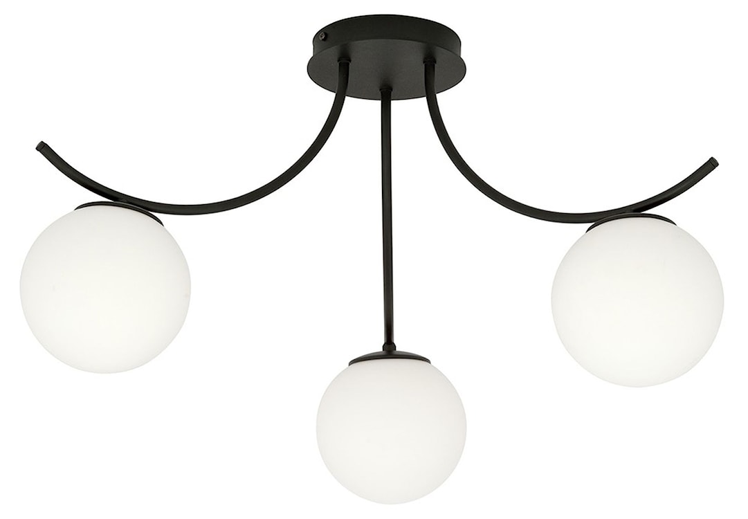 Lampa sufitowa Bassony czarna/biała x3