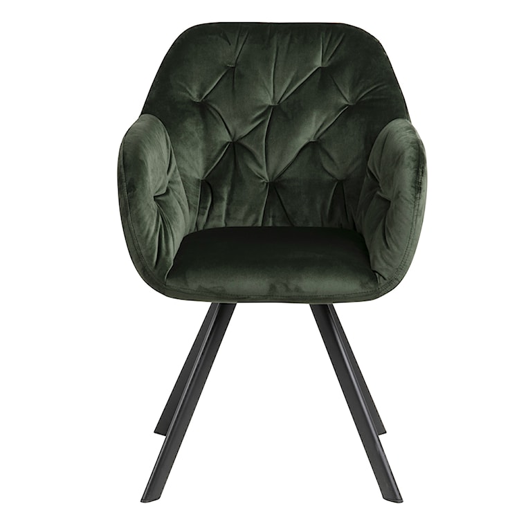 Krzesło tapicerowane Elestren zielony welur z funkcją auto-return  - zdjęcie 2