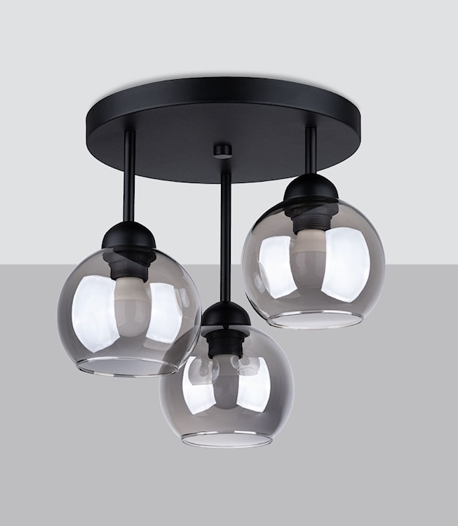Lampa wisząca Crosians 35x35 cm x3 czarny  - zdjęcie 5