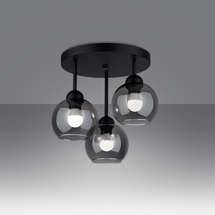 Lampa wisząca Crosians 35x35 cm x3 czarny  - zdjęcie 4