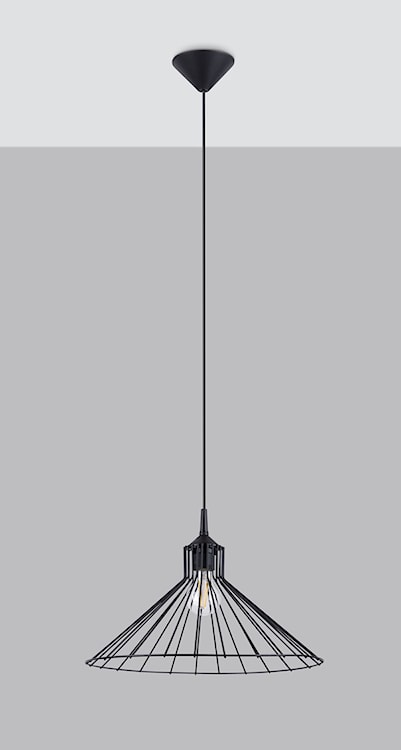 Lampa wisząca Yallane średnica 40 cm stalowa czarna  - zdjęcie 7