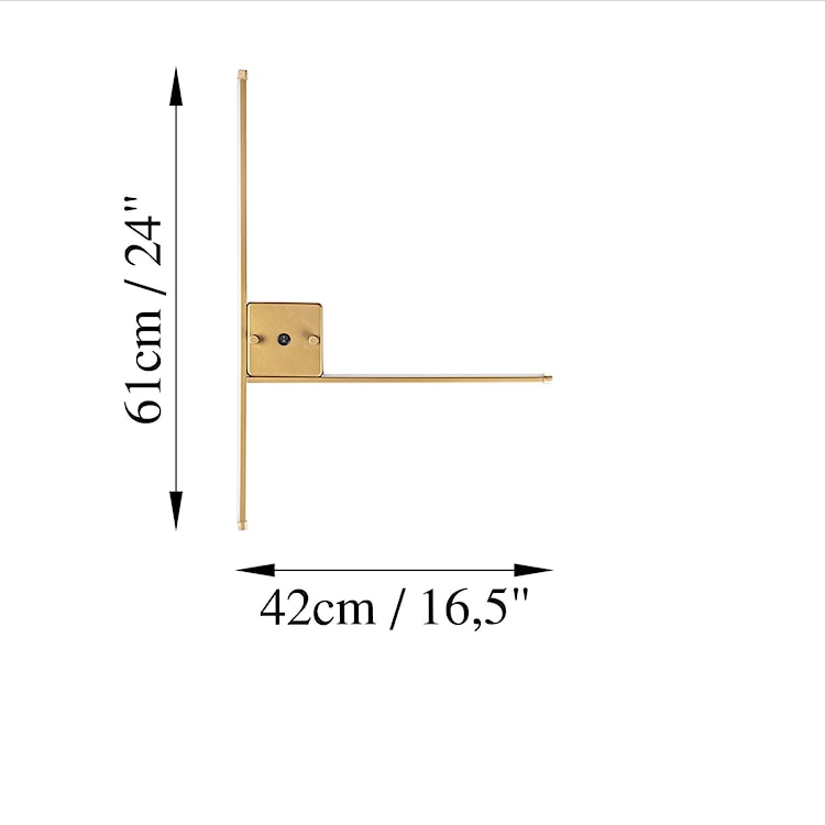 Lampa ścienna Spoirsey złota  - zdjęcie 6