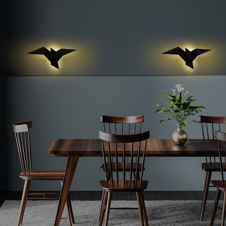 Lampa ścienna Denched 56 cm czarna  - zdjęcie 5