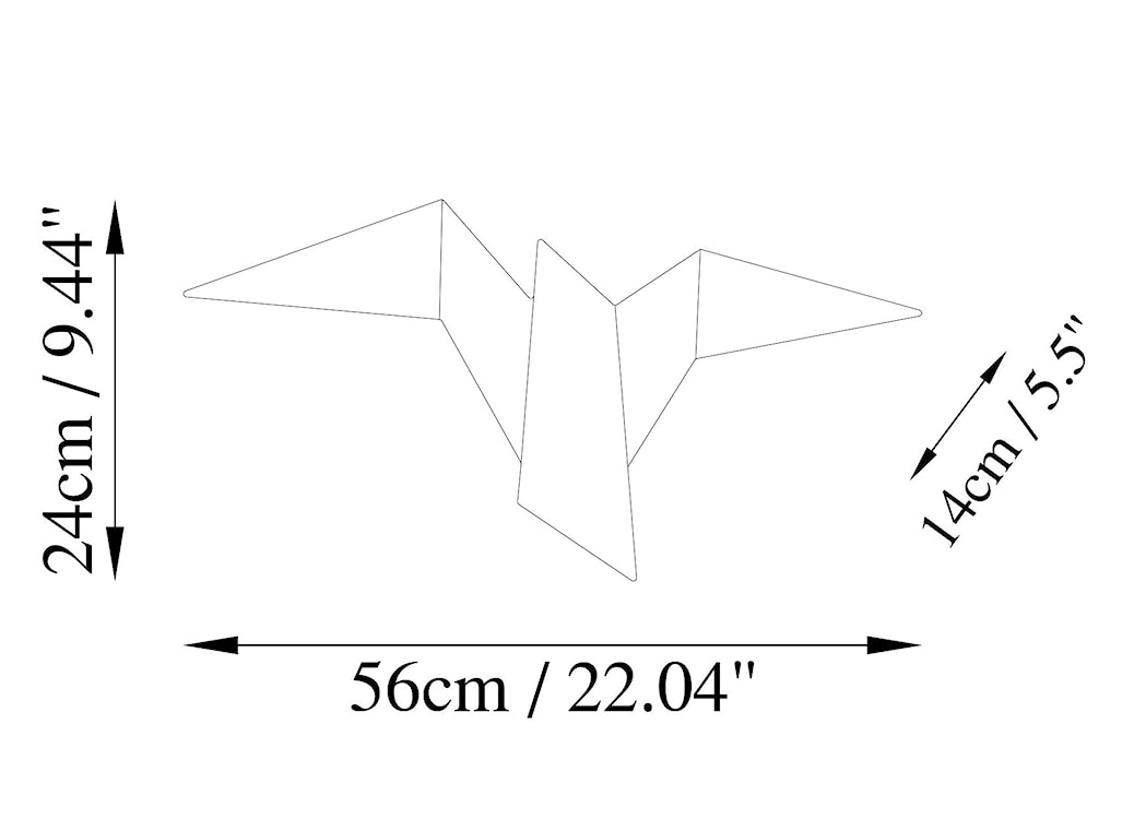 Lampa ścienna Denched 56 cm czarna  - zdjęcie 7