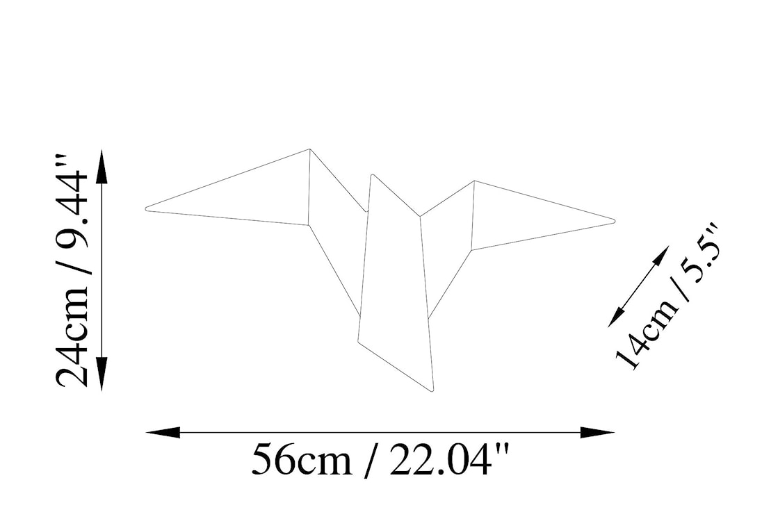 Lampa ścienna Denched 56 cm złota  - zdjęcie 4