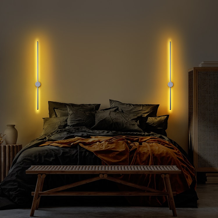 Lampa ścienna Walriefle 91 cm szara  - zdjęcie 4