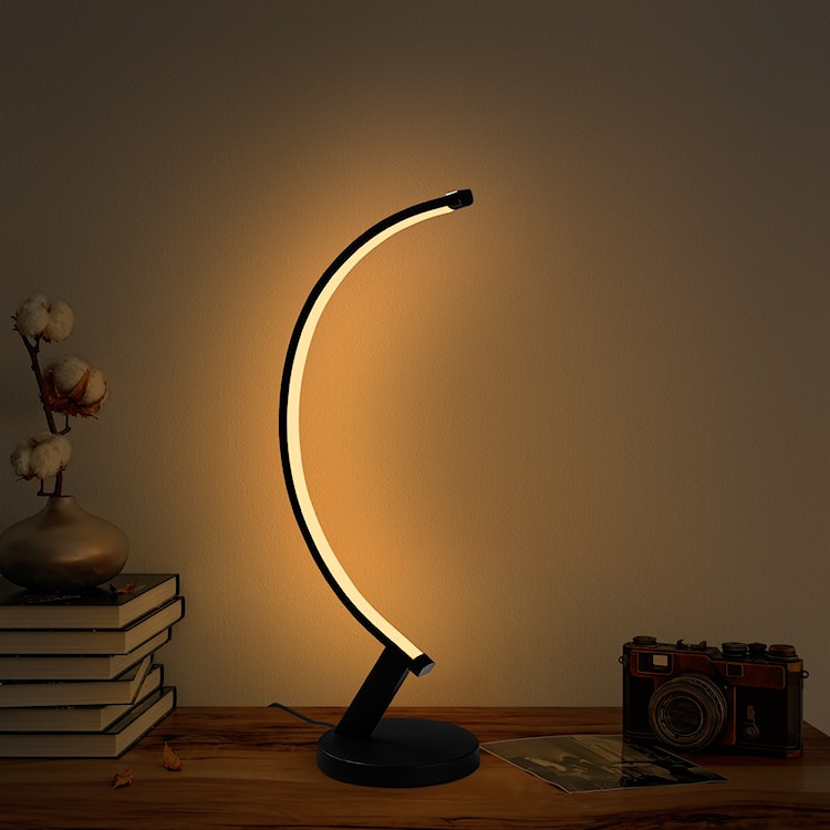 Lampka na biurko Basherts 47 cm czarna  - zdjęcie 2