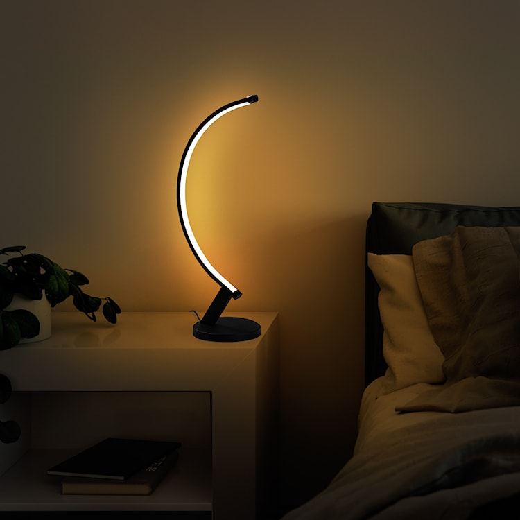 Lampka na biurko Basherts 47 cm czarna  - zdjęcie 4