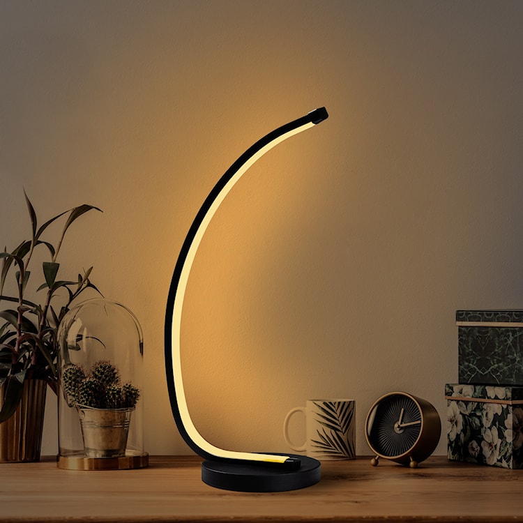 Lampka na biurko Basherts 43 cm czarna  - zdjęcie 5