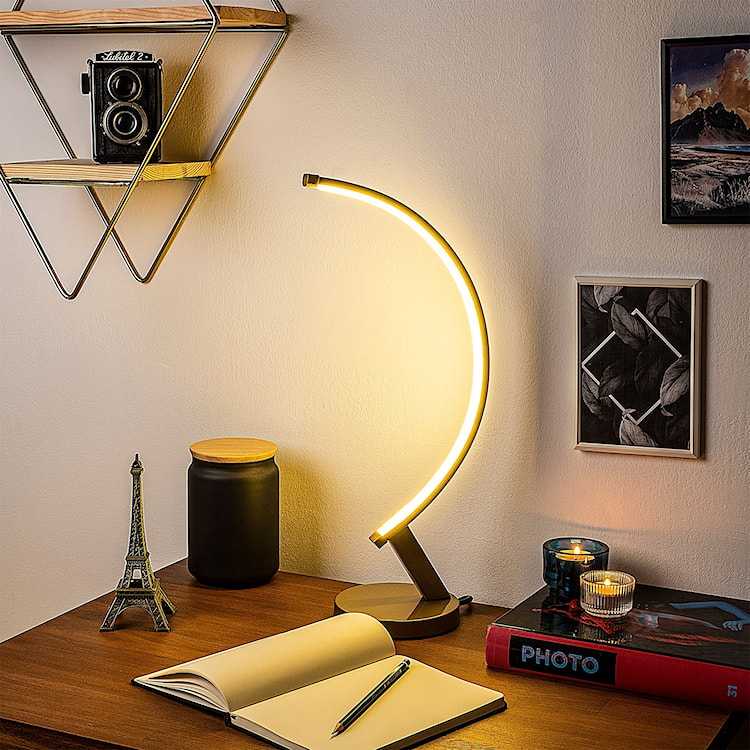 Lampka na biurko Basherts 47 cm złota  - zdjęcie 4
