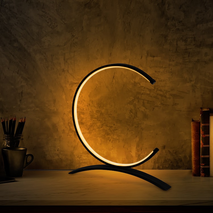 Lampka na biurko Pericile czarna  - zdjęcie 2