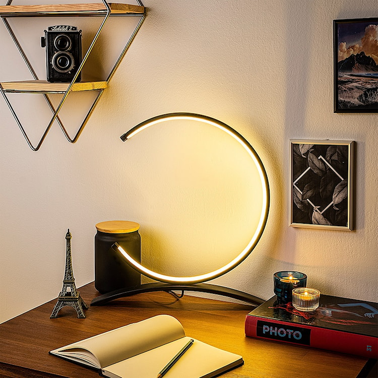 Lampka na biurko Pericile czarna  - zdjęcie 5