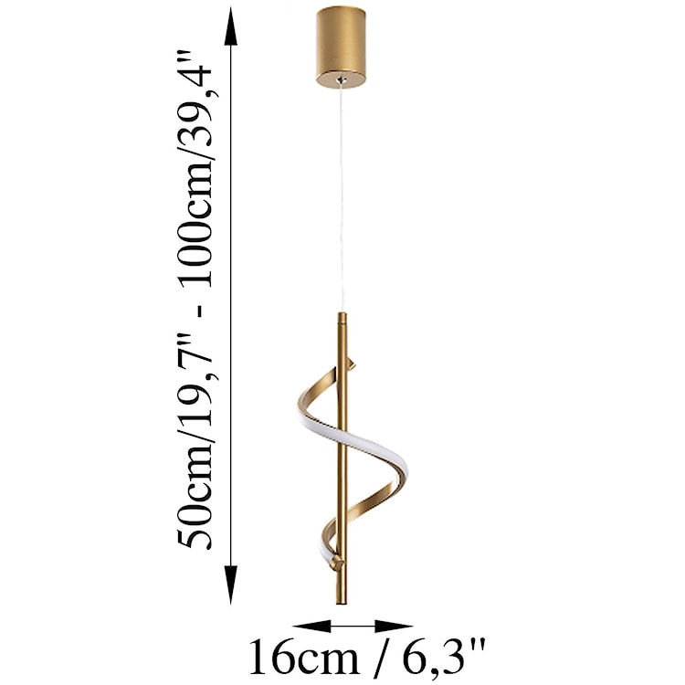 Lampa wisząca Debarrors złota  - zdjęcie 5