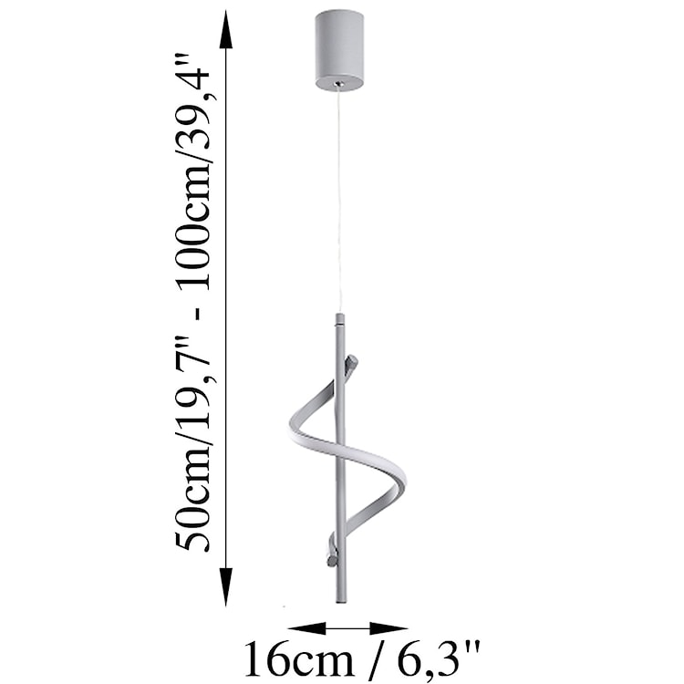 Lampa wisząca Debarrors szara  - zdjęcie 5