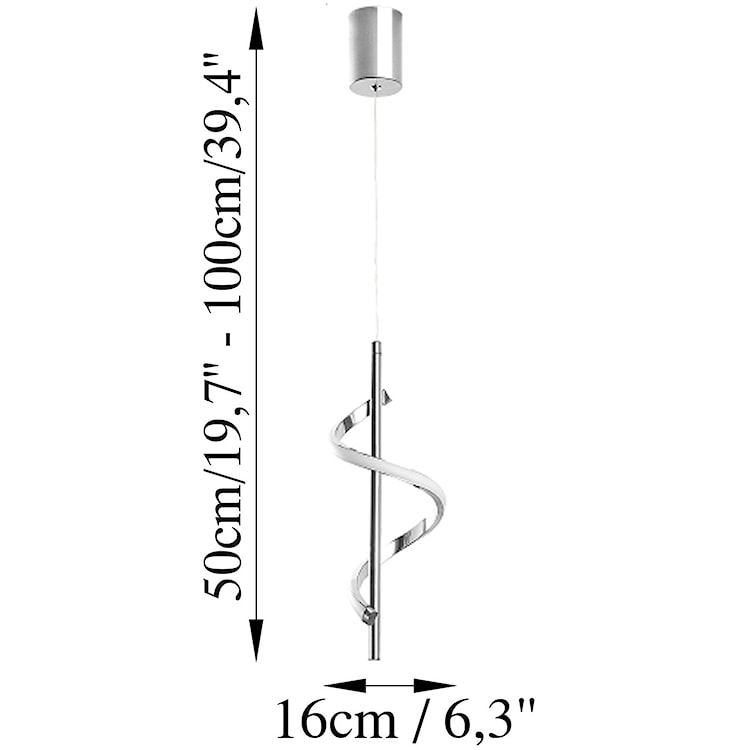 Lampa wisząca Debarrors chromowana  - zdjęcie 5