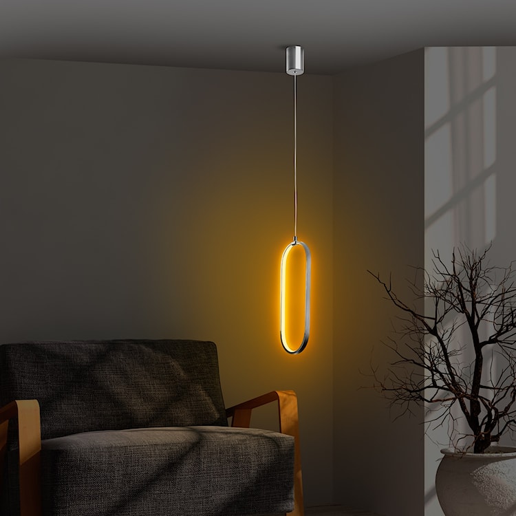 Lampa wisząca Diesartes chromowana  - zdjęcie 3