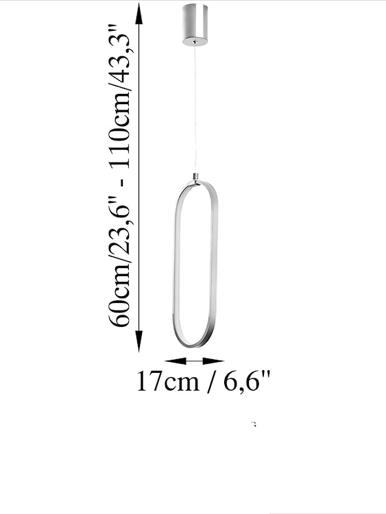 Lampa wisząca Diesartes chromowana  - zdjęcie 5