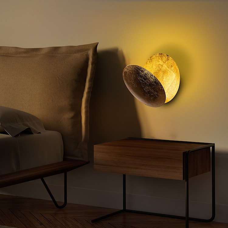 Lampa ścienna Graccolle z regulacją złota szczotkowana  - zdjęcie 2