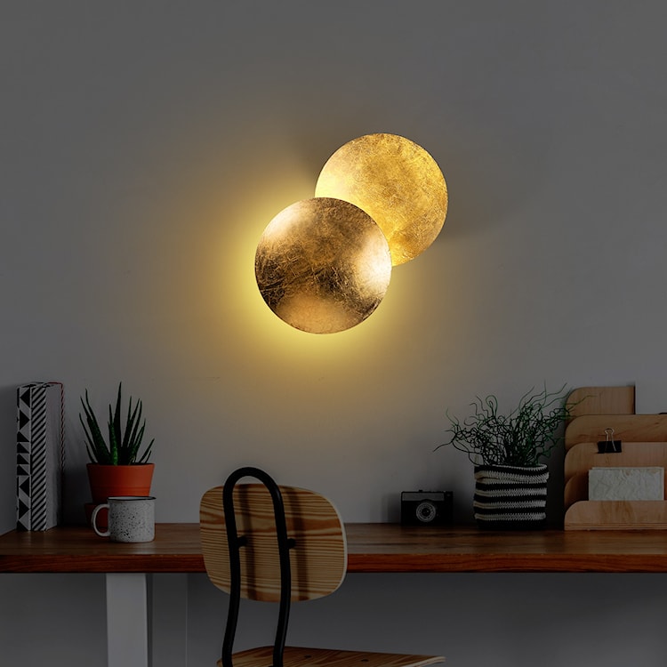 Lampa ścienna Graccolle z regulacją złota szczotkowana  - zdjęcie 3