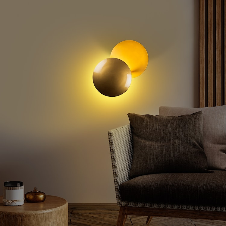 Lampa ścienna Graccolle z regulacją złota gładka  - zdjęcie 3