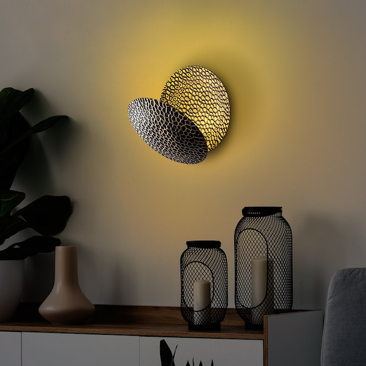 Lampa ścienna Graccolle z regulacją złoto-czarna  - zdjęcie 2