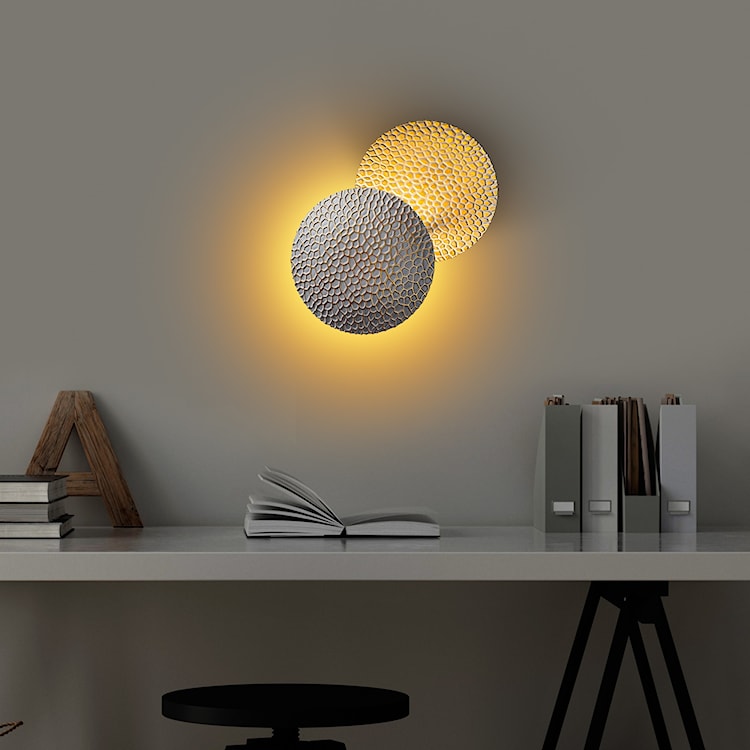 Lampa ścienna Graccolle z regulacją złoto-srebrna  - zdjęcie 3